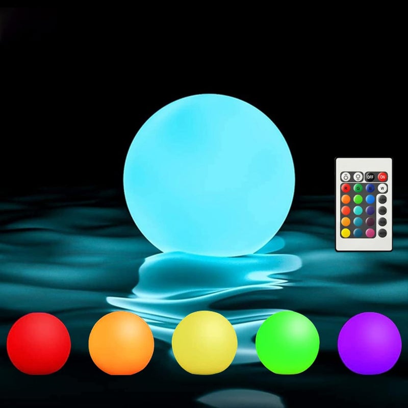 Borelor Floating Pool Lights,3-Inch USB Rechargeable & Remote Control Globe Lamp IP68 Waterproof 16 Color Change Hot Tub Bath Lights, Party Holiday Outdoor Christmas Decorations(6 Pack) - Image 1